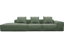 Riley Tribute Dark Jade Modular Sofa - 1x Arm, 2x Armless, 1x Left Terminal color Tribute Dark Jade