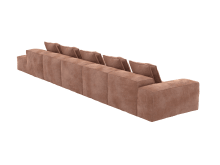 Riley Muse Dusk Modular Sofa - 1x Arm, 4x Armless, 1x Right Terminal color Muse Dusk