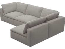 Cloud Deep Boucle Pumice Modular Sofa - 4 Piece color Boucle Pumice