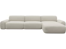 Beckett Toorak Pearl Chaise Sofa - 3 Seater color Toorak Pearl