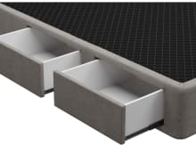 Zenith Storage Drawer Bed Base Isla Soft Grey color Isla Soft Grey