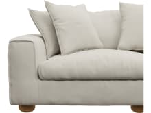 Tully Toorak Pearl Chaise Sofa - 3 Seater color Toorak Pearl