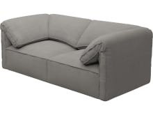 Kai Isla Soft Grey Modular Sofa - 2 Seater color Isla Soft Grey