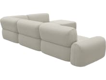 Beckett Boucle Ivory Modular Sofa - 6 Piece color Boucle Ivory