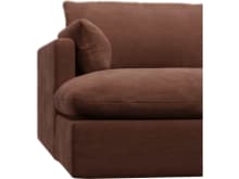 Willow Muse Rust Chaise Left Arm Facing Sofa Module color Muse Rust