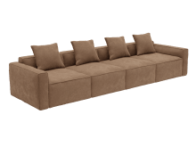 Riley Apt Tribute Chestnut Sofa - 4 Seater color Tribute Chestnut