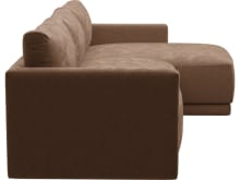 Haven Apt Tribute Chestnut Chaise Sofa color Tribute Chestnut