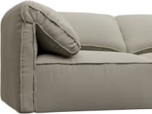 Kai Plaza Natural Modular Sofa - 5 Seater and Ottoman color Plaza Natural