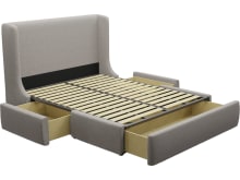 Lucy Drawer Bed Boucle Pumice color Boucle Pumice
