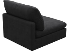 Willow Plaza Flint Grey Armless Sofa Module color Plaza Flint Grey