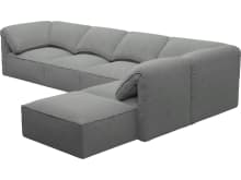 Kai Maya Flint Modular Sofa - 5 Seater and Ottoman color Maya Flint
