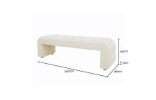 Maeve Bench Boucle Pumice color Boucle Pumice