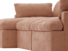 Retreat Muse Dusk Chaise Sofa - 3 Seater color Muse Dusk