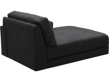 Monica Plaza Flint Grey Right Arm Facing Chaise Module color Plaza Flint Grey