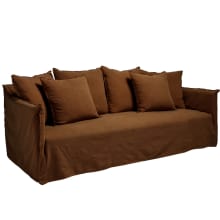Como Linen Sofa Cocoa - 3 Seater color Linen Cocoa