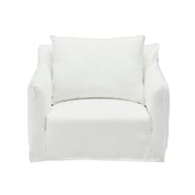 Como Mini Chair White color Linen White