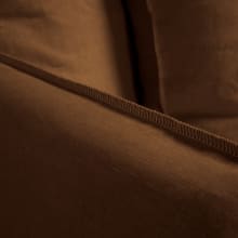 Como Linen Occasional Chair Cover Cocoa - 1 Seater color Linen Cocoa