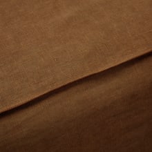 Como Linen Square Ottoman Cover Cocoa - 70cm x 70cm color Linen Cocoa