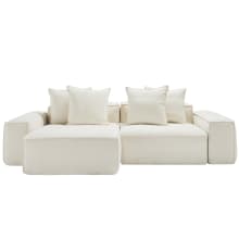 Riley Boucle Ivory Modular Sofa - 2 Seater Chaise color Boucle Ivory