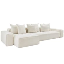 Riley Boucle Ivory Modular Sofa - 3 Seater Chaise color Boucle Ivory