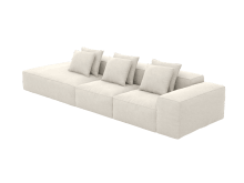 Riley California Ivory 4 Seater Terminal Left Modular Sofa color California Ivory