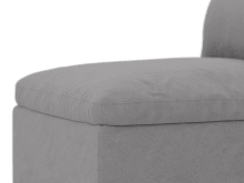 Retreat View Steel Armless Sofa Module color View Steel