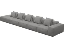 Riley California Slate Modular Sofa - 1x Arm, 4x Armless, 1x Left Terminal color California Slate