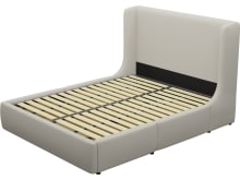 Lucy Drawer Bed View Cream color View Cream