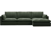 Willow Muse Forest Chaise Sofa - 3 Seater color Muse Forest