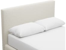 Haven Dark Gas Lift Bed Boucle Ivory color Boucle Ivory