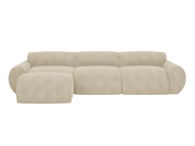 Malmo Avon Taupe Sofa with Ottoman - 4 Piece color Avon Taupe