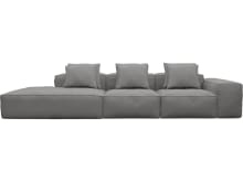 Riley California Slate Modular Sofa - 1x Arm, 2x Armless, 1x Left Terminal color California Slate