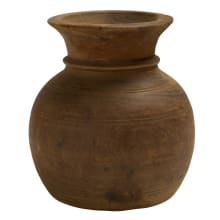 Bharat Wooden Pot - 26cm x 26cm x 23cm color Natural