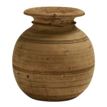 Bharat Wooden Pot - 26cm x 26cm x 23cm color Natural