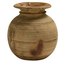 Bharat Wooden Pot - 26cm x 26cm x 23cm color Natural