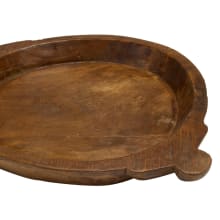 Bharat Wooden Tray - 49cm x 36cm x 4cm color Natural