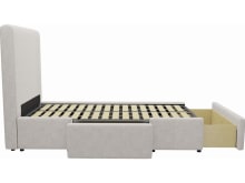 Aria Avon Mineral Left Drawer Storage Bed color Avon Mineral