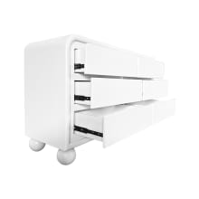 Lola Dresser White - 6 Drawer color White
