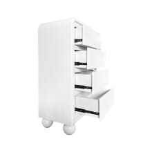 Lola Tallboy White - 4 Drawer color White