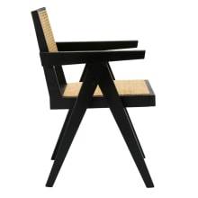 Azul Accent Chair Black and Rattan color Black