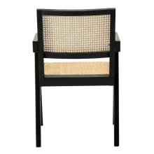 Azul Accent Chair Black and Rattan color Black