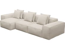Riley Santa Fe Sand Modular Sofa - 3 Seater Chaise color Santa Fe Sand