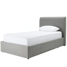 Forbes Right Drawer Storage Bed Solana Silver color Silver