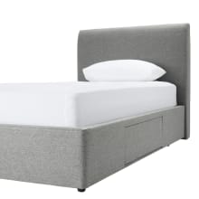 Forbes Right Drawer Storage Bed Solana Silver color Silver