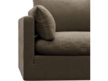 Willow Tribute Walnut 1 Seat Left Arm Facing Sofa Module color Tribute Walnut