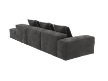 Riley California Charcoal 4 Seater Terminal Right Modular Sofa color California Charcoal