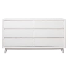 Morgan Oak Dresser White - 6 Drawer color White