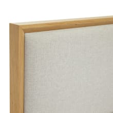 Morgan Oak Bed Frame with Upholstered Headboard color Natural