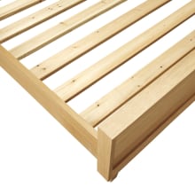 Morgan Oak Bed Frame with Upholstered Headboard color Natural