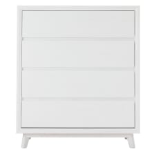 Morgan Oak Tallboy White - 4 Drawer color White